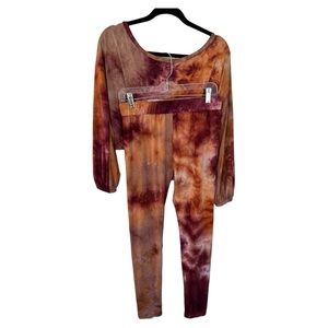 Ellie & Kate tie dye crop tops and pants set size L